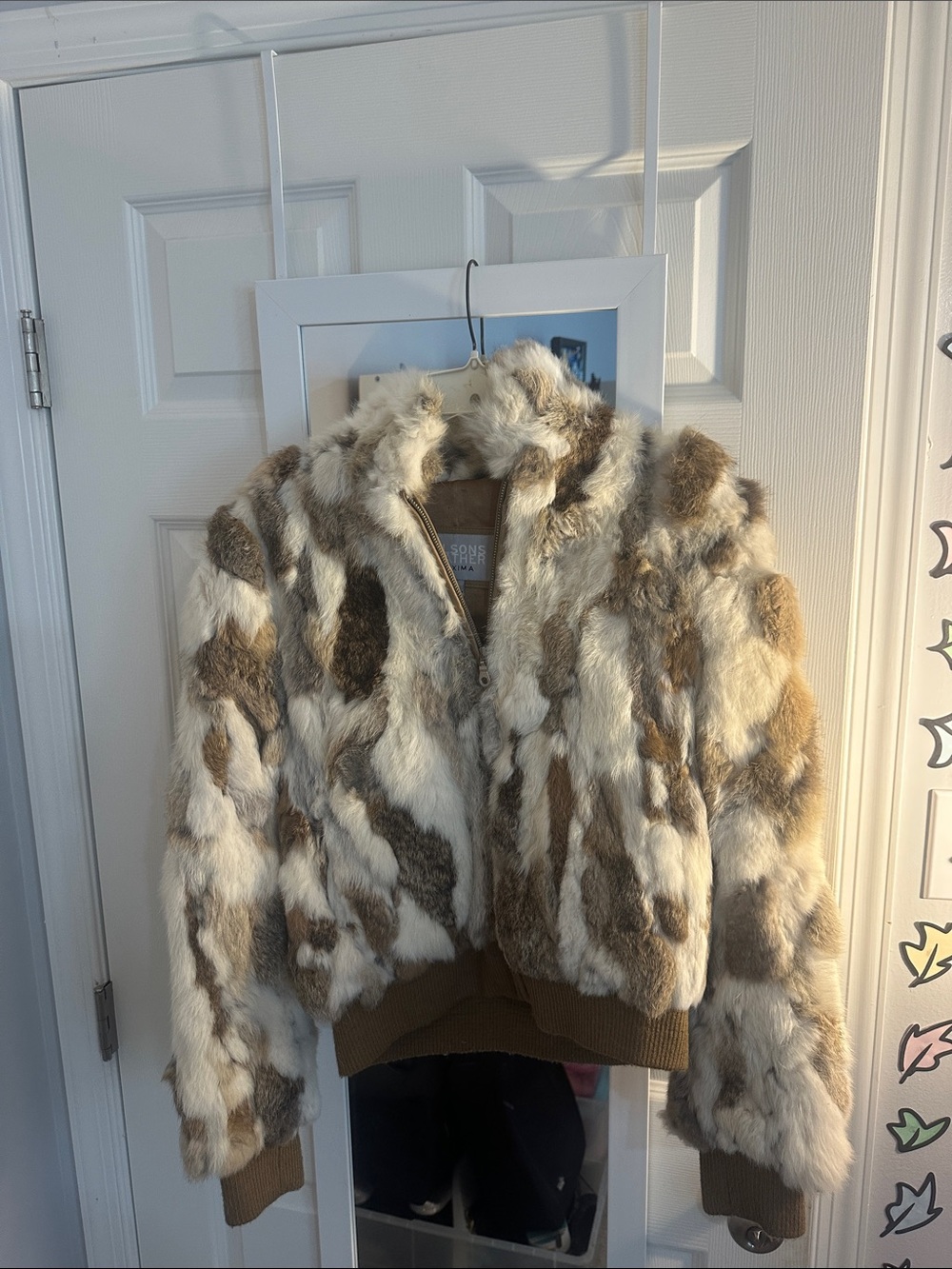 Wilsons Leather Genuine Fur Bomber Jacket